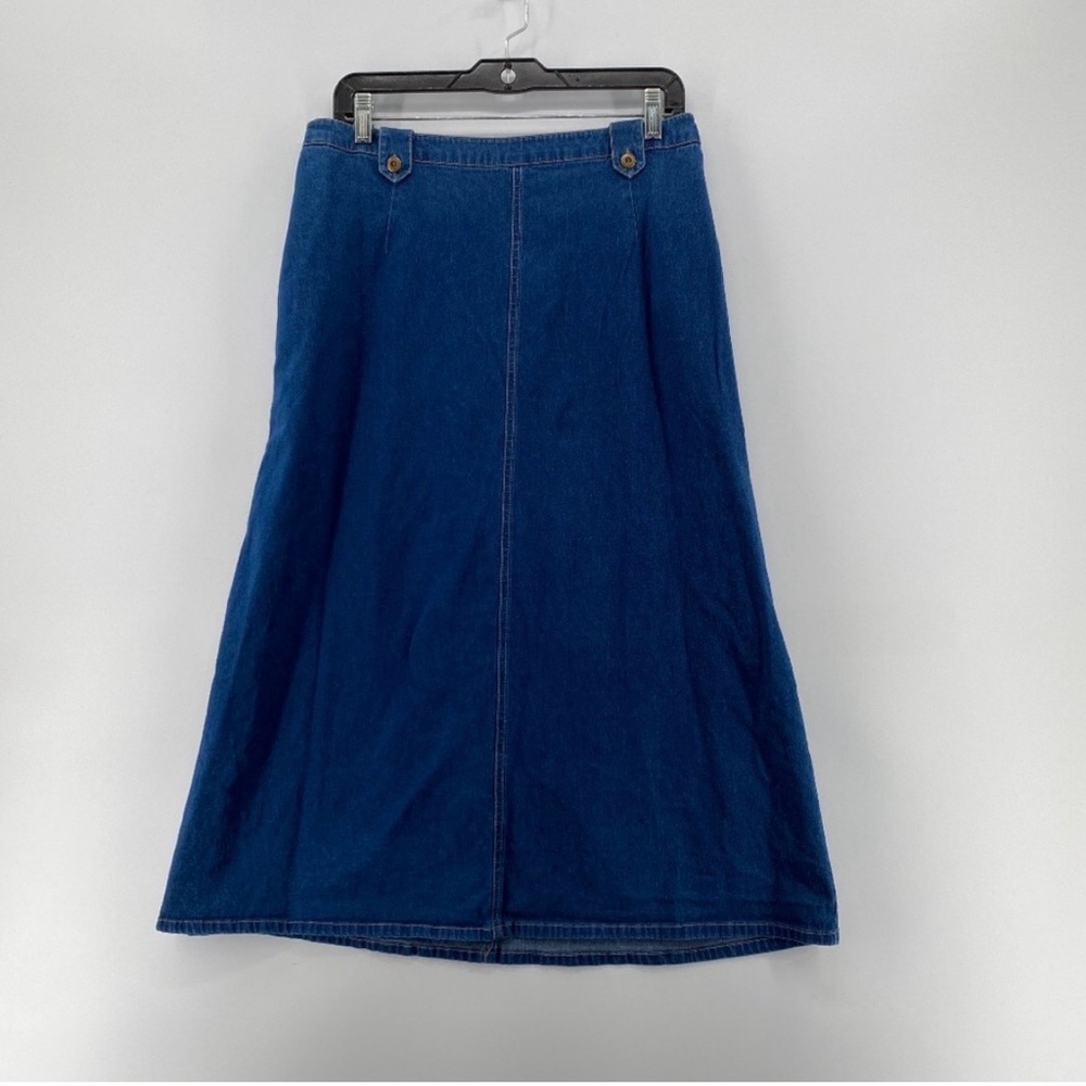 Koret City Blues Denim A-Line Midi Skirt